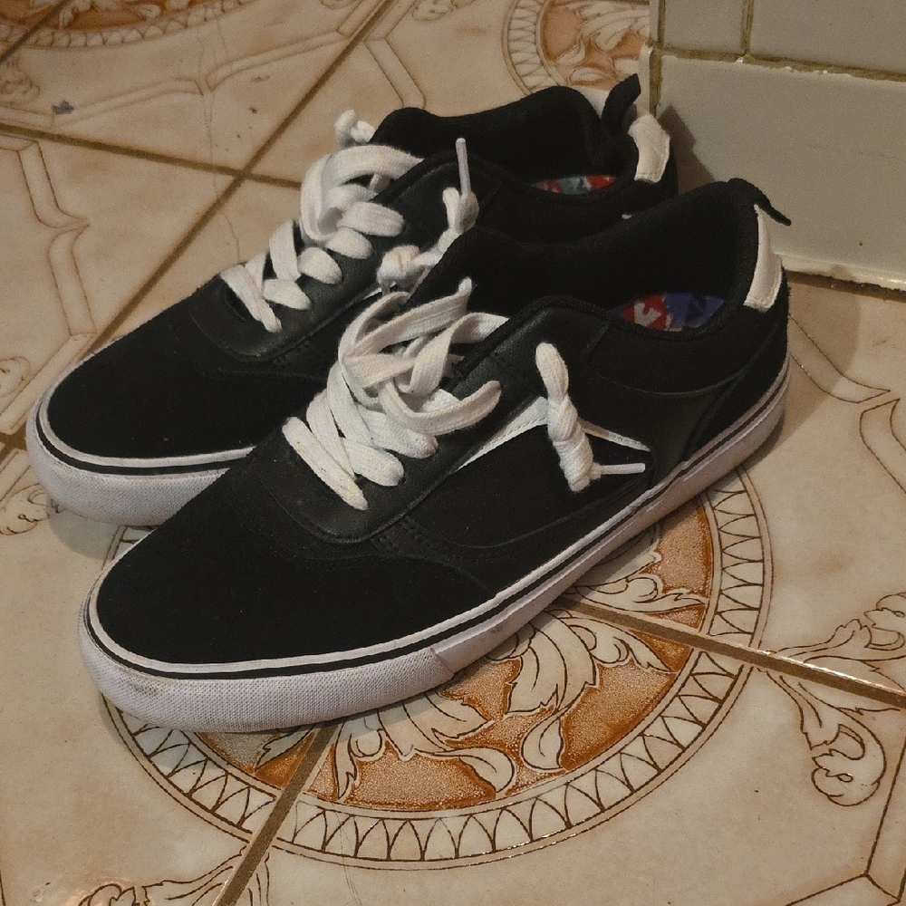 Airwalk Black Canvas Sneakers with White Laces